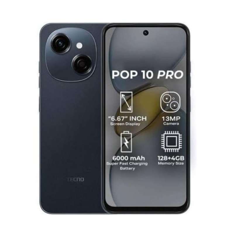 Tecno Pop 10 Pro Price in Kenya - Black