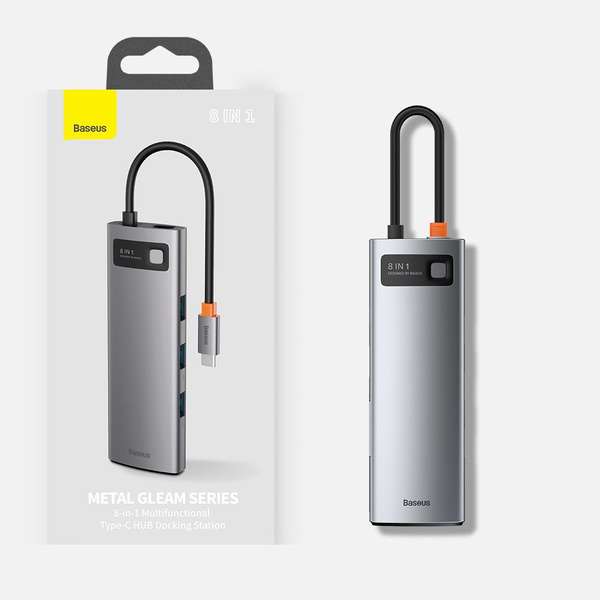 Baseus Metal Gleam 8-in-1 Hub - Linkphones Center